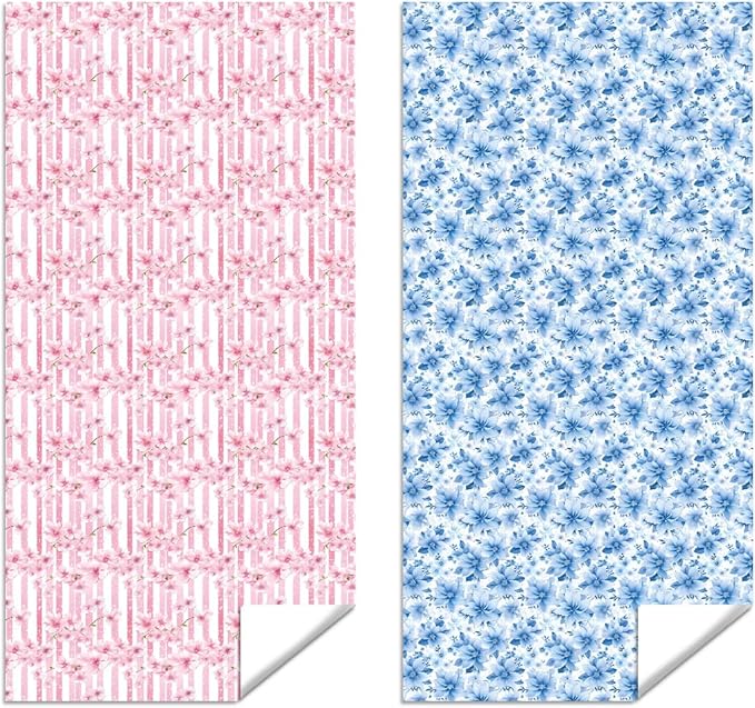 2 Pcs Microfiber Beach Towel Sand Free Quick Dry Oversized Pink Floral Cherry Blossom Shabby Chic Style Lightweight Bath Towels for Pool Travel Swim Yoga 71 x 32 Inches