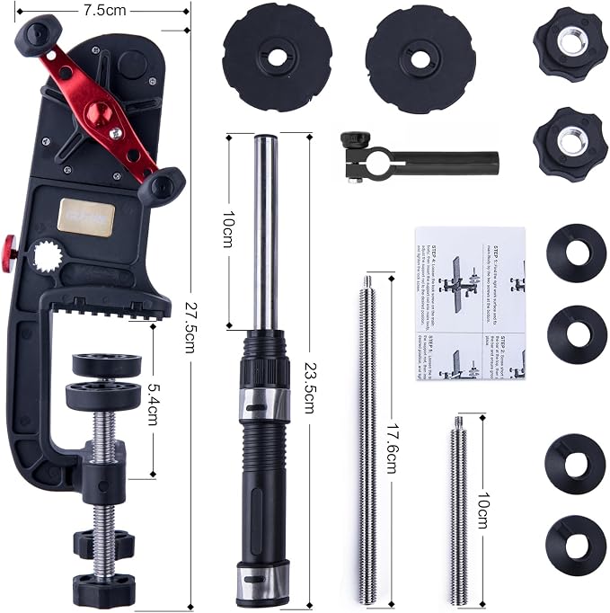 Goture Fishing Line Spooler for Fishing Reel, Fits Spools up to 5.9 in Fishing Spooler, Available in Two Lengths Fishing Reel Line Spooler, Adjustable Friction Machine Spooling Station System