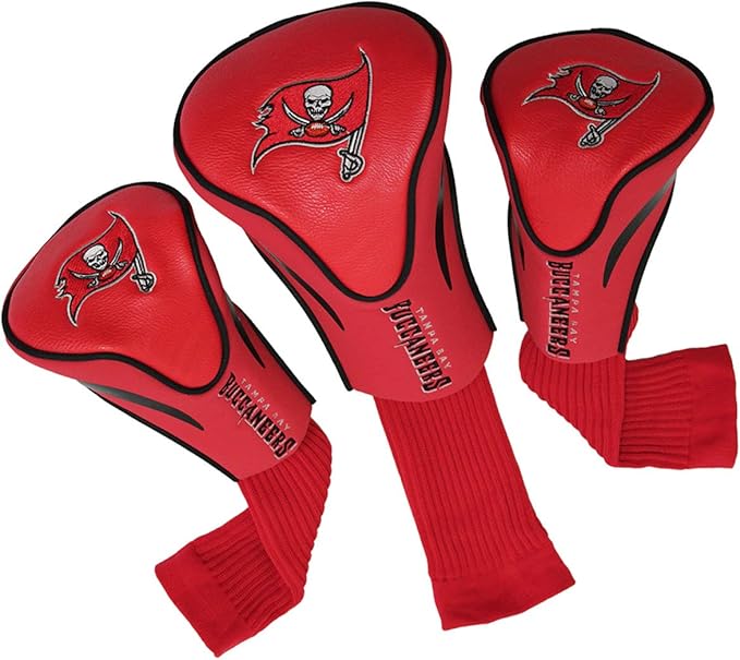 Team Golf NFL Cincinnati Bengals Contour Golf Club Headcovers (3 Count) Numbered 1, 3, & X, Fits Oversized Drivers, Utility, Rescue & Fairway Clubs, Velour Lined for Extra Club Protection