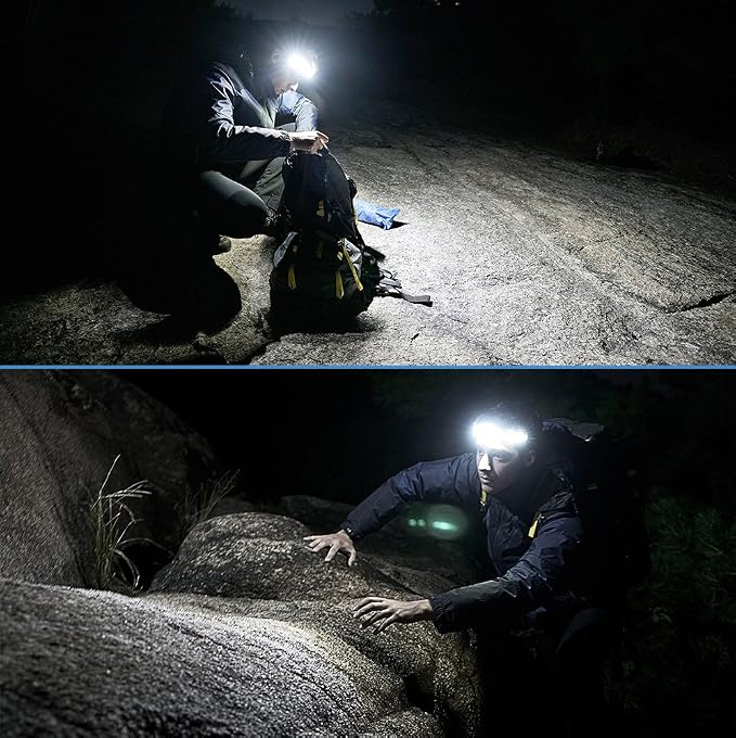 Orbit 2026 Work Edition Headlamp – Patented 210° Wide Beam Lens + 60° Focus Light, 1020 Lumens, USB-C Rechargeable, IP56 Water-Resistant LED Headlamp for Work, Hard Hat, Camping & Night Use