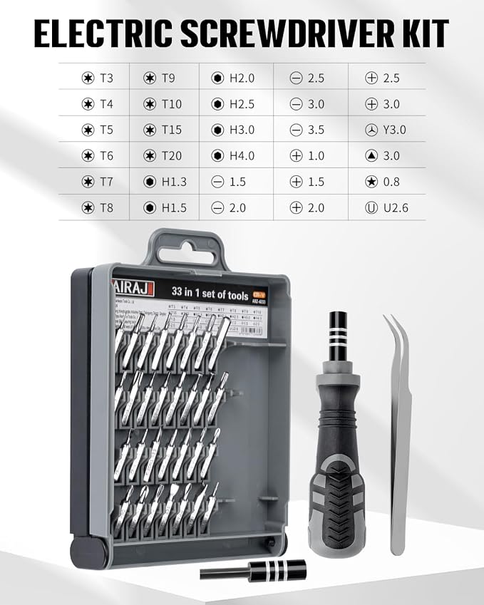 THKFISH Fishing Reel Maintenance Kit, Reel Repair Tool Kit, Fishing Reel Cleaning Set with Spool Pin Remover and 28 in 1 Screwdriver or 38 in 1 Electric Screwdriver