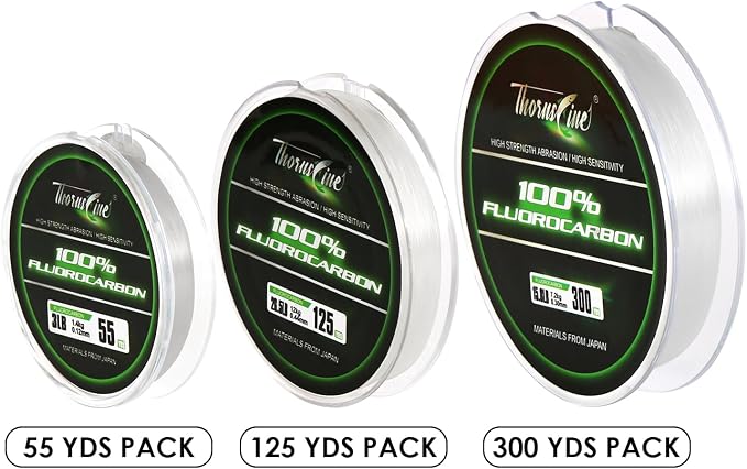 100% Pure Fluorocarbon Fishing Line - Premium Leader Material from Japan - High Strength, Abrasion-Resistant, Fast Sinking - Freshwater and Saltwater Fishing Leader