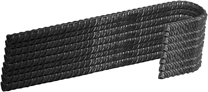 Pinnacle Mercantile USA Made 8 Pack Rebar Stakes J Hook Extra Heavy Duty Steel Ground Anchors 12 inch Chisel Point End 1/2 inch Round Made USA