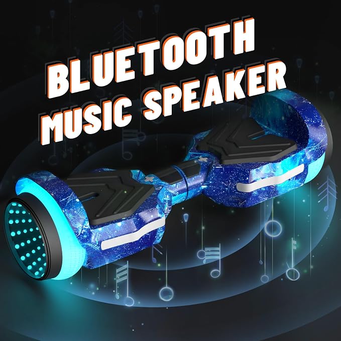 SIMATE Scooter, Colorful LED Light-Up Wheels, Bluetooth Speakers and APP, Dual 250W Motors, 8.5 mph Max Speed & 8.5 Miles Max Range, Gifts for Kids Adults Girls Boys