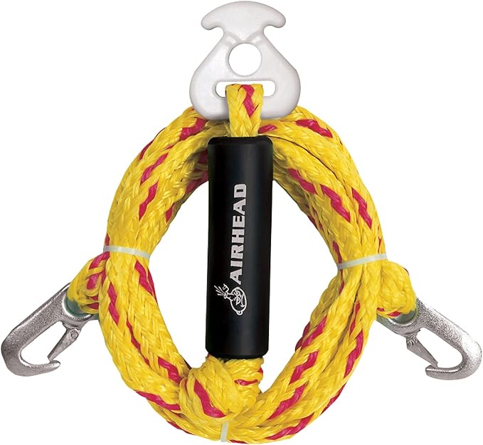 Sportsstuff Booster Ball, Towable Tube Rope Performance Ball Dimensions inflated & Airhead Heavy Duty Tow Harness for 1-4 Rider Towable Tubes, Water Skis, Wakesurf Boards and Wakeboards, 12-Feet