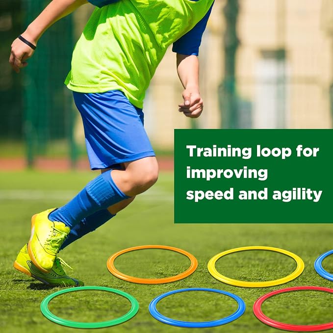 Deekin Agility Rings Speed and Agility Training Rings Exercise Speed Circle Jumping Hoops for Training Toss Equipment