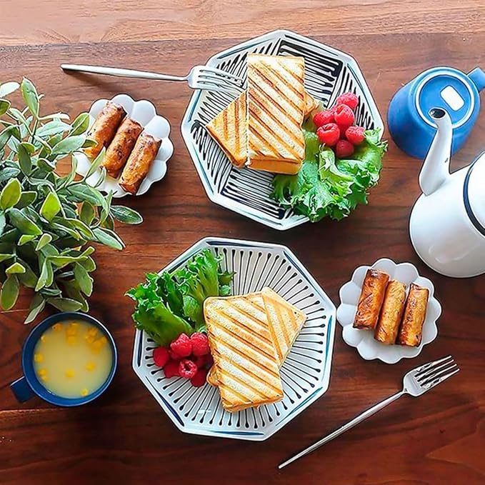 Double Side Sandwich Maker Camping Toastie Grilled Panini Maker Pan with Non-Stick Plates Aluminum Flip Cheese Makers Frying Pan Sandwich Toaster Press Waffle Makers for Kitchen Breakfast Camp