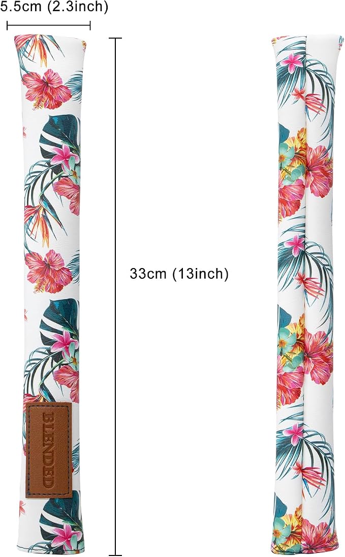 Premium Leather Alignment Stick Cover with 2-Pack 48" Collapsible Golf Alignment Sticks