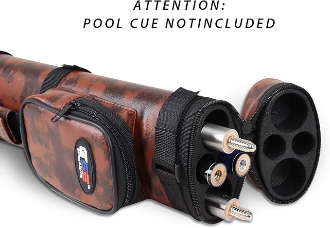 GSE Games & Sports Expert 2x2 Deluxe Hard Billiard Pool Cue Stick Carrying Case, Billiard Cue Case, Billiards Accessories (Several Colors Available)