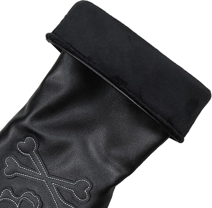 Scott Edward Skull Golf Woods Headcovers Covers for Driver Fairway 1 3 5 H Clubs Set Heads PU Leather Unisex Black Brown
