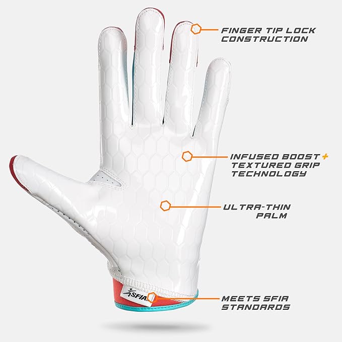 Grip Boost DNA 2.0 Football Gloves with Engineered Stick - Adult Sizes