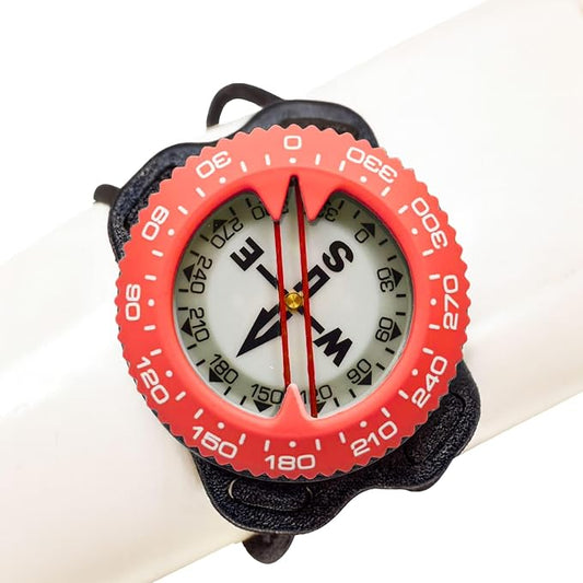 Scuba Choice Diving Compass (Wrist/Bungee Mount) – Easy-to-Read Underwater Navigation Tool for Scuba Diving, Durable Design with Rotating Bezel, Reliable Directional Aid for Deep Dive Adventures