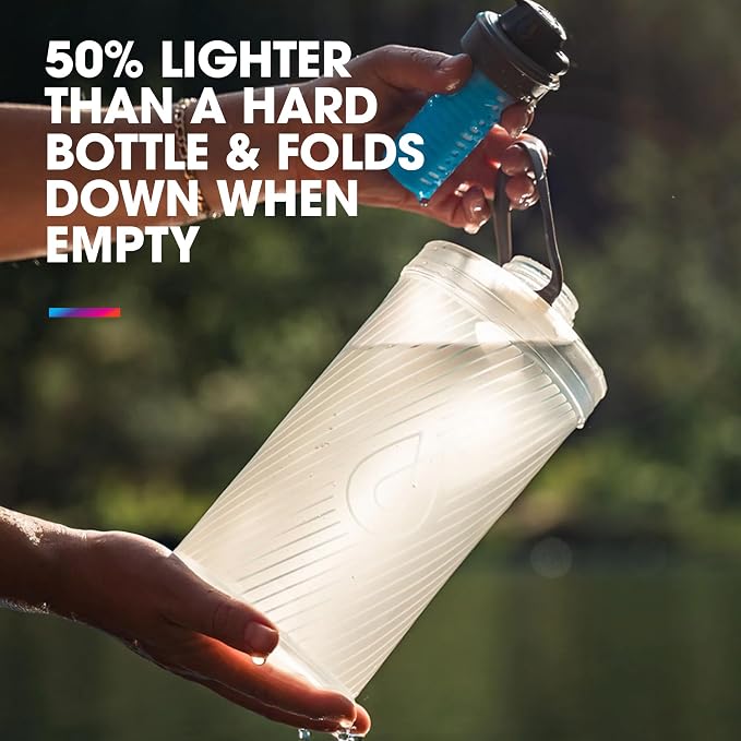 HydraPak Flux+ 1.5L FILTER KIT - Collapsible Backpacking Water Bottle - BPA Free, Ultra Light, Spill-Proof Twist Cap