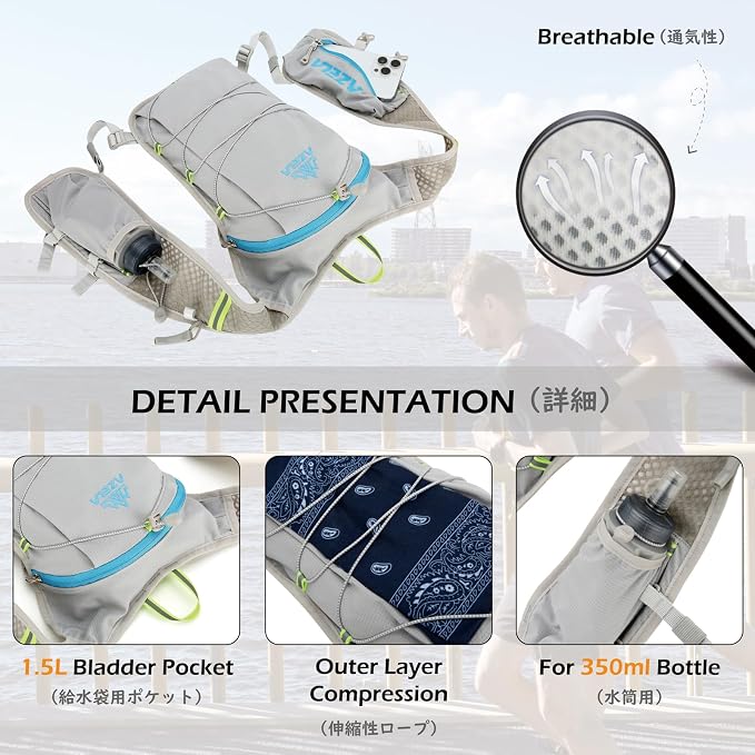 TRIWONDER Hydration Vest Running Backpack for Men & Women, Water Pack for Hiking, Camping, Climbing & Cycling, Lightweight Daypack