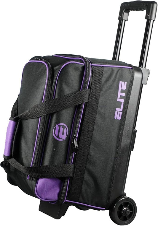 ELITE Basic Bowling Bag Double (2) Ball Roller with Rolling Wheels