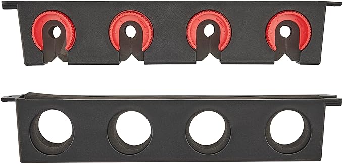 Berkley Twist Lock Fishing Rod Rack, Stores 4 Rods, Black, Soft Foam Grip Pads Protect Rod Finishes, Durable Construction, Easy to Mount with Common Tools