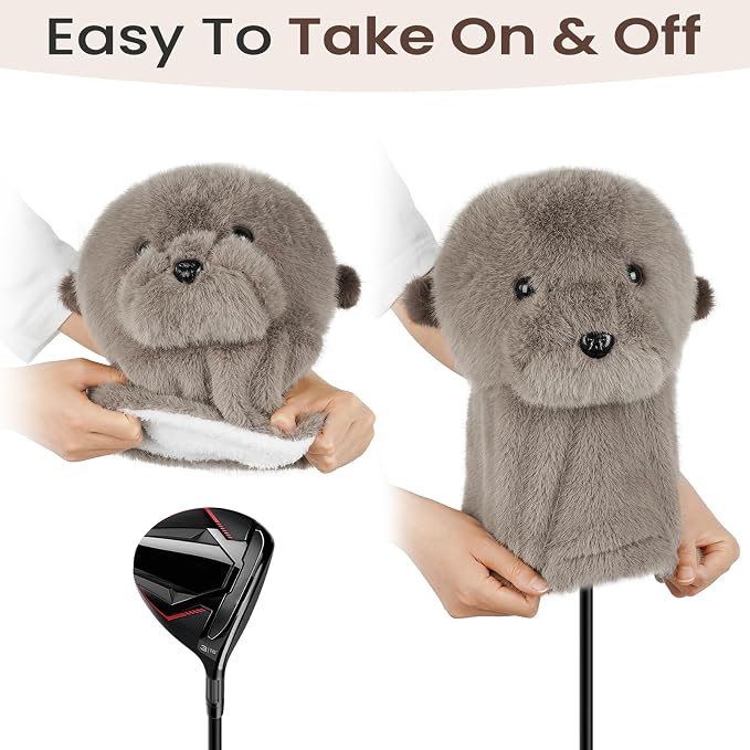 Craftsman Golf Driver Headcover Horse Sloth Funny Animal Golf Head Cover Novelty for Wood Driver Fairway Hybrid Golf Club for Men Women Kids Golfer Gift