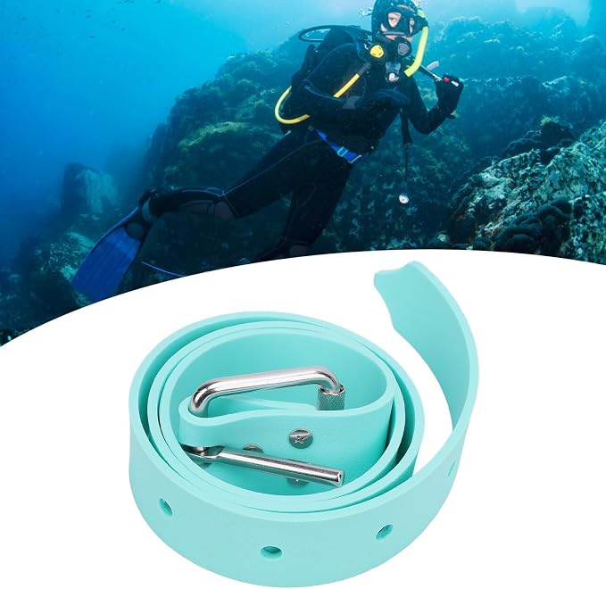 Diving Weight Belt, Durable 316 Stainless Steel Construction, Weight Belt for Snorkeling and Diving Activities, for Men Women Water Sports Enthusiasts (Mint Green)