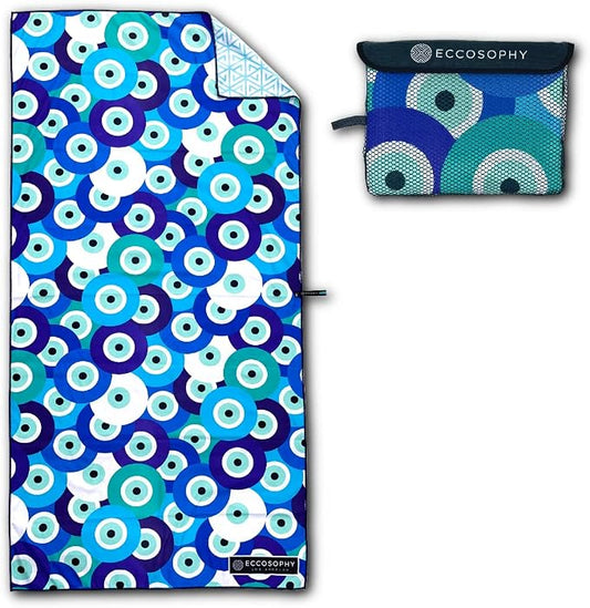 ECCOSOPHY Microfiber Beach Towel - Sand Free Towels are Quick Dry, Light Weight, Super Absorbent - Perfect Pool, Travel, Cruise, Camping Essentials - Oversized Extra Large for Adults 71x35 in