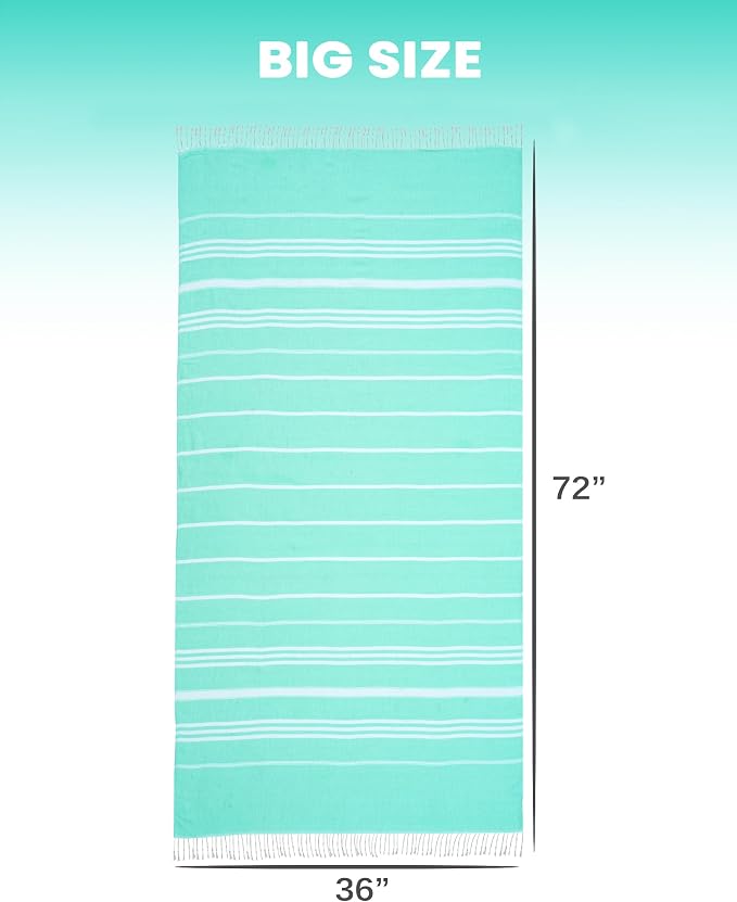 Antfuny 2 Packs Turkish Beach Towels Quick Dry Sand Free Oversized Bath Pool Swim Towel Extra Large XL Big Blanket Adult Travel Essentials Cruise Accessories Must Haves Clearance Vacation Stuff