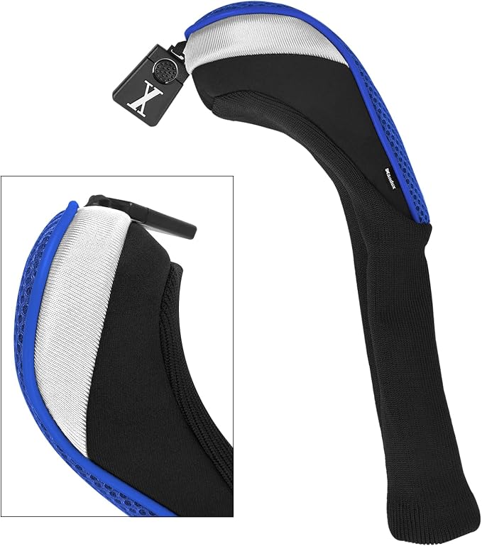 Andux 4pcs/Set Mesh Golf 460cc Driver Fairway Wood Club Head Covers Long Neck with No. Tags