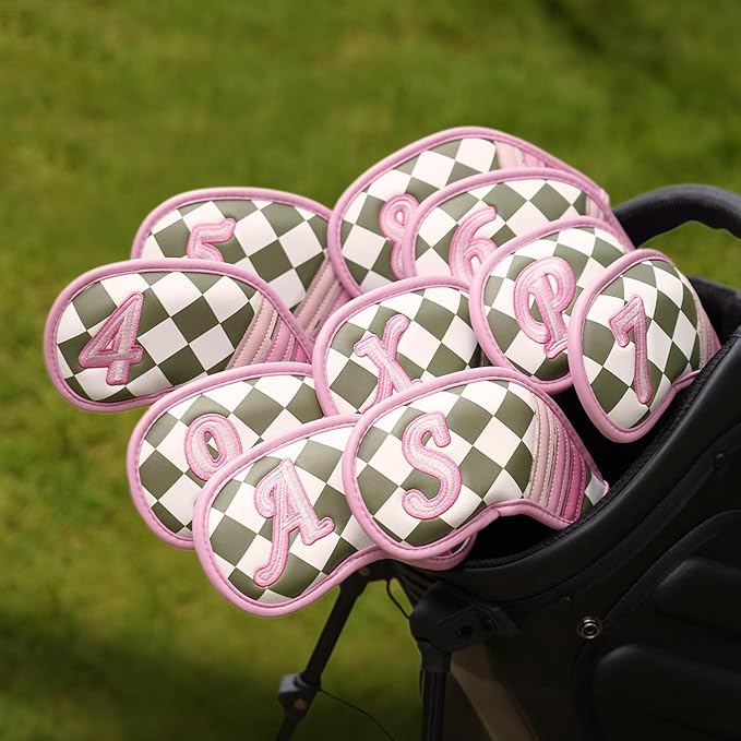 Craftsman Golf Club Cover Golf Head Cover for Driver Fairway Hybrid/Utility Woods Headcover Set Putter Head Cover for Mallet Blade DF3