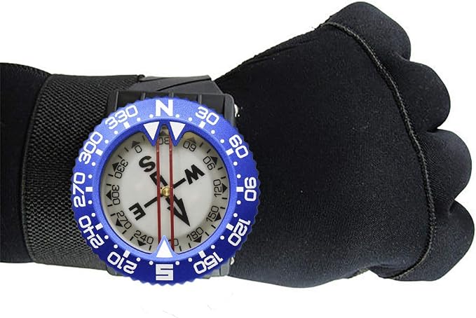 Scuba Choice Diving Compass (Wrist/Bungee Mount) – Easy-to-Read Underwater Navigation Tool for Scuba Diving, Durable Design with Rotating Bezel, Reliable Directional Aid for Deep Dive Adventures