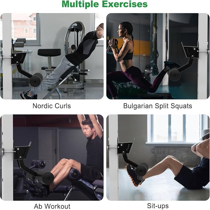 SELEWARE Squat Rack Attachment, Y-Shaped Dip Bar Attachment, Nordic Hamstring Curl Attachment and Lever Arms for 2x2 or 3x3 Power Rack with 5/8" or 1" Hole, Power Cage Accessories for Home Gym