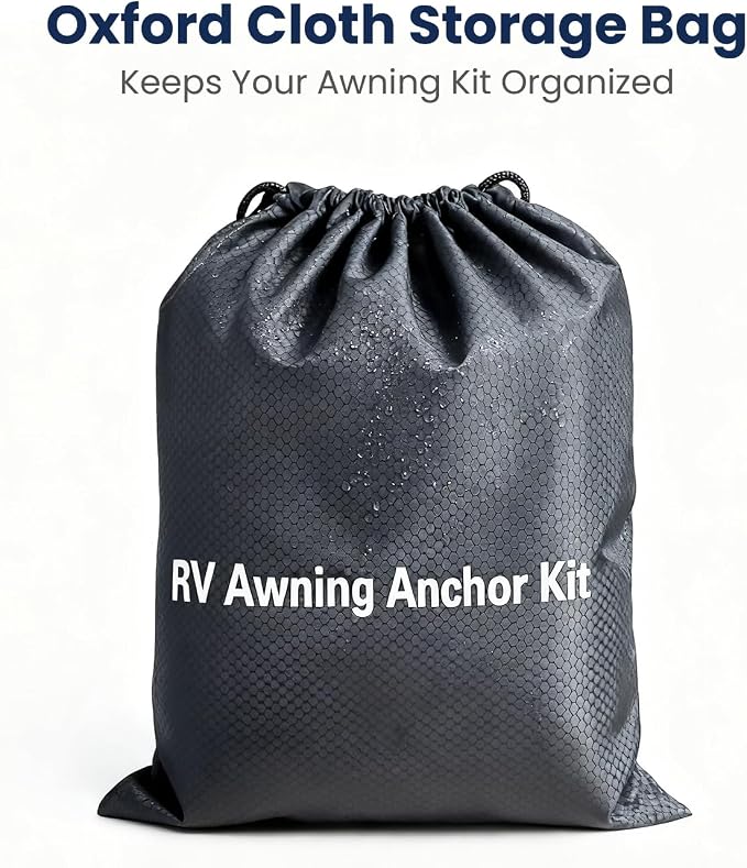 Heavy Duty RV Awning Tie Down Kit, Campers Awning Anchors Accessories