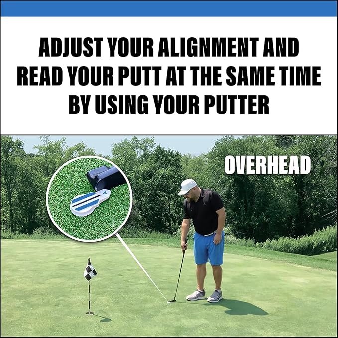 Putting Alignment Aid Tool - Golf Ball Marker - Rotate to Aim - Golf Gift Accessory for Men & Women Golfers - USGA Compliant