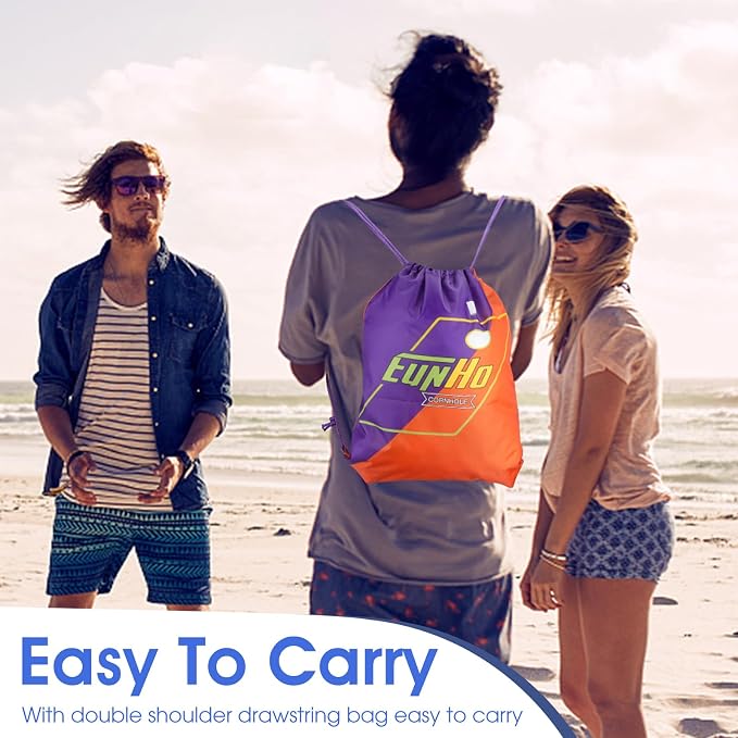 EunHo Regulation Cornhole Bags Set of 8 - Dual Sided Slick and Stick Cornhole Bean Bags for Tossing Game Professional All Weather Pro Corn Hole Bags with Tote Bag