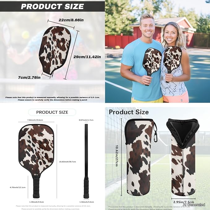 Pickleball Paddles Set 3PCS Pickleball Paddle Case Pickleball Racket Pickleball Bag Ideal for Beginners Gifts