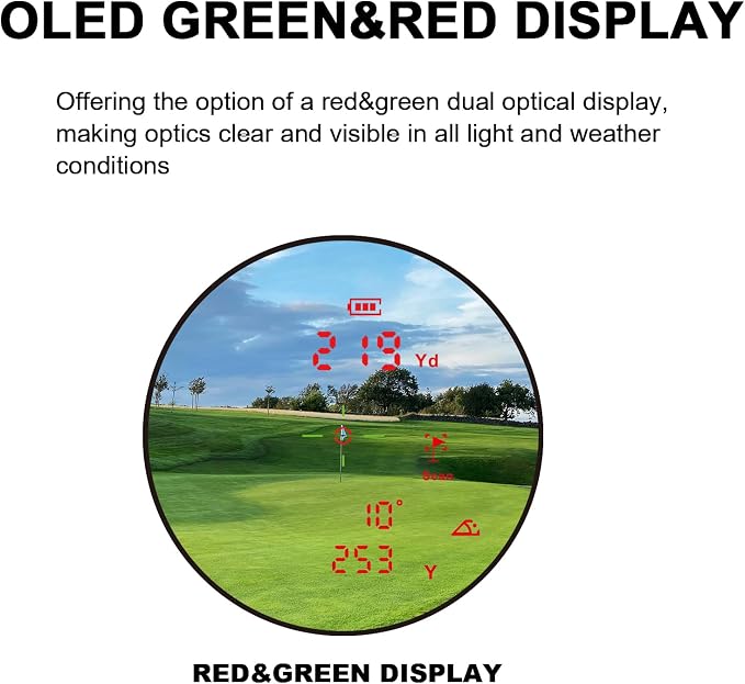 MilESEEY PFS2 Golf Rangefinder with Slope, 1100 Yds Range Finders, ±0.5 Yard Accuracy Laser Rangefinders for Golfing, 450 Yds Flag Pole Locking Vibration, Range Finder Golf Gifts for Men