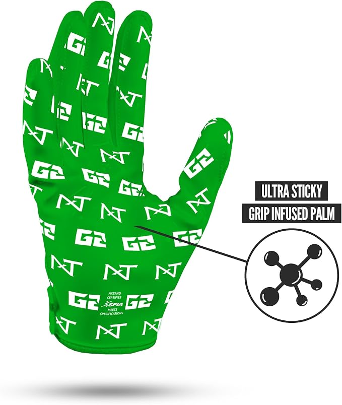 Nxtrnd G2 Pro Football Gloves, Men's Ultra Sticky Elite Receiver Gloves