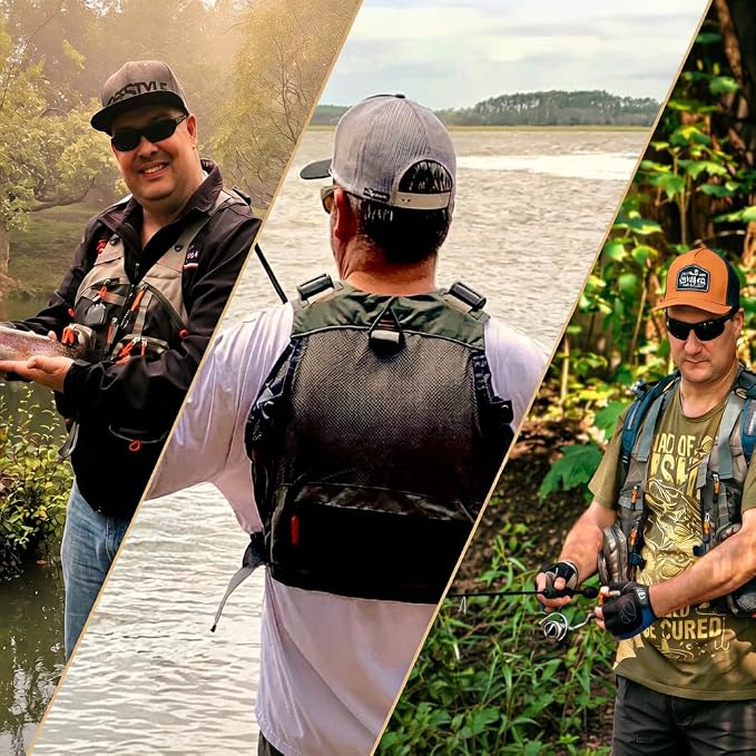Kylebooker Fly Fishing Vest Pack Adjustable for Men and Women