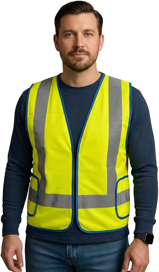 NYOrtho High Reflective Vest - Construction Vest - Universal Fit - ANSI/ISEA Class 2 - Sweat-Free With Reflective Material