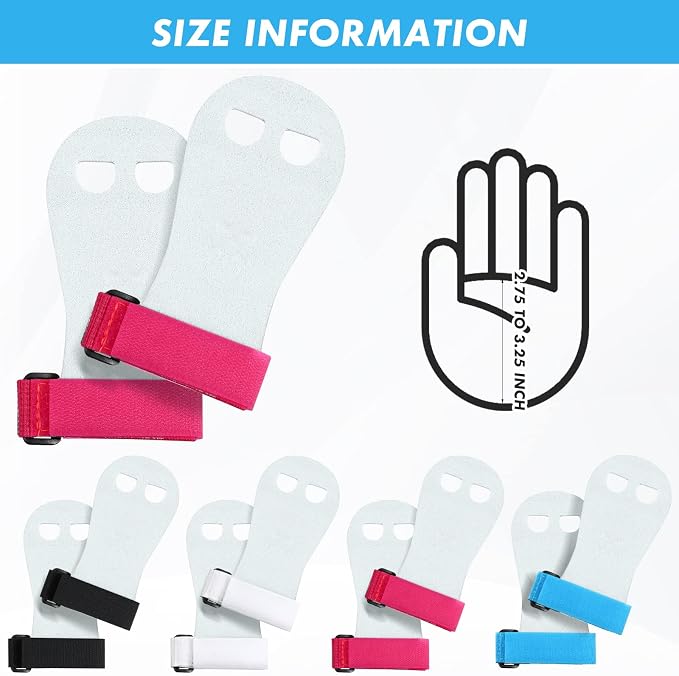 Junkin 4 Pairs Gymnastics Hand Grips for Beginners Kids Gymnastic Palm Pull-up Protection Sports Accessories for Children Boys Girls Workout Exercise