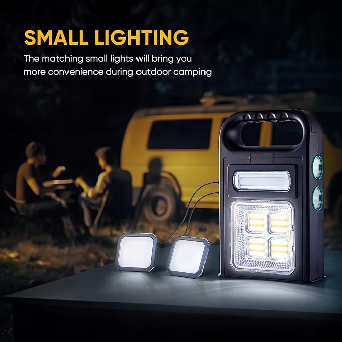 Solar Flashlight with USB Cable，6 Modes Solar LED Camping Light Rechargeable，8000LM Super Bright Emergency Light，IP67 Waterproof, Handheld Spotlight，Multifunctional LED Searchlight for Emergency