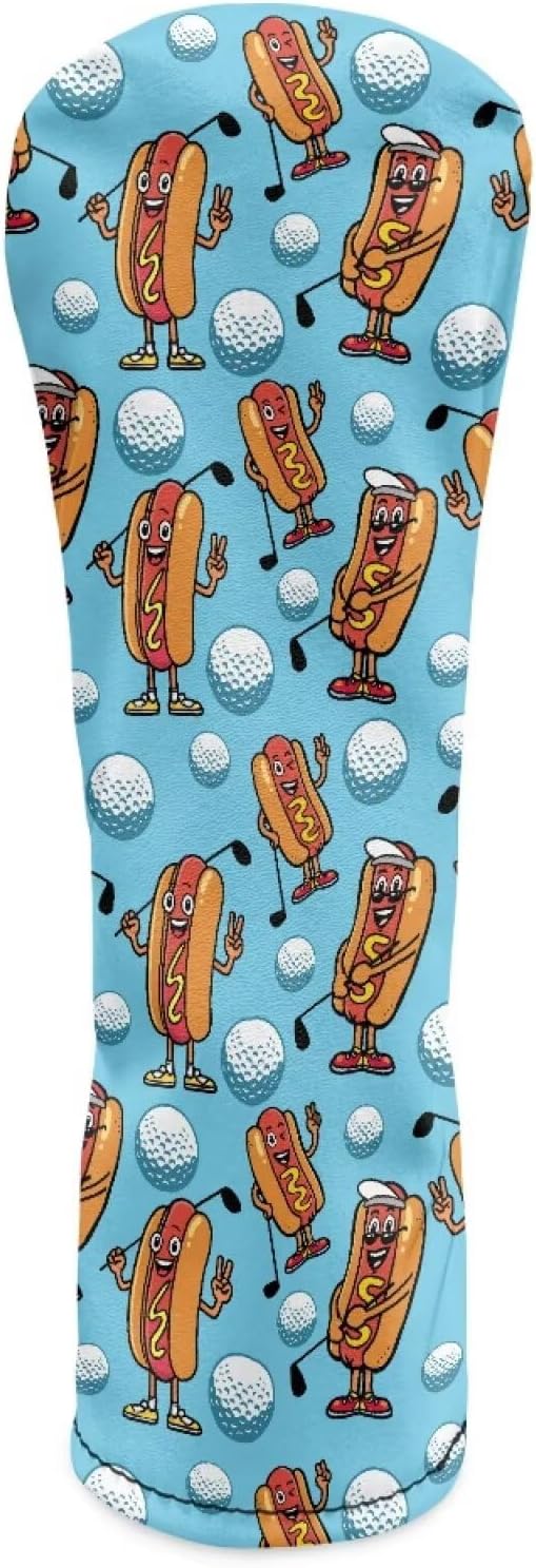 Rnyleeg Golf Club Head Covers for Women Driver Head Cover Leather Fairway Wood Headcover Hybrid Headcovers for Golf Clubs