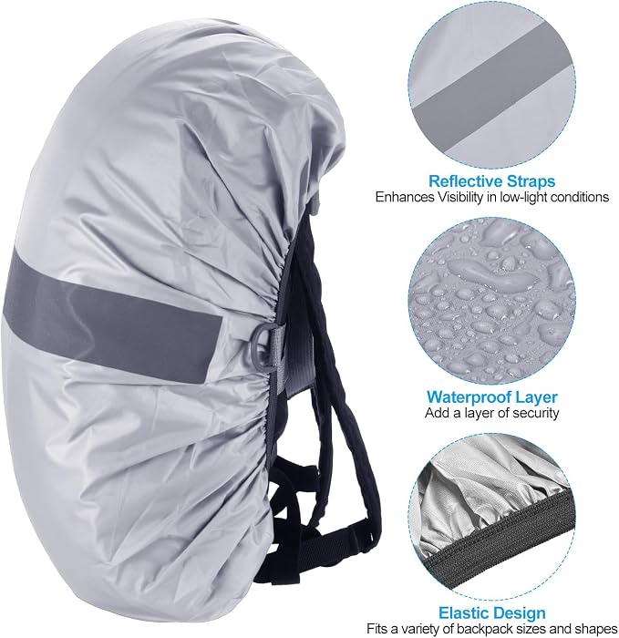 PATIKIL Waterproof Backpack Rain Cover, Non-Slip Backpack Cover with Reflective Strap Stay Dry for Hiking, Camping, Hunting