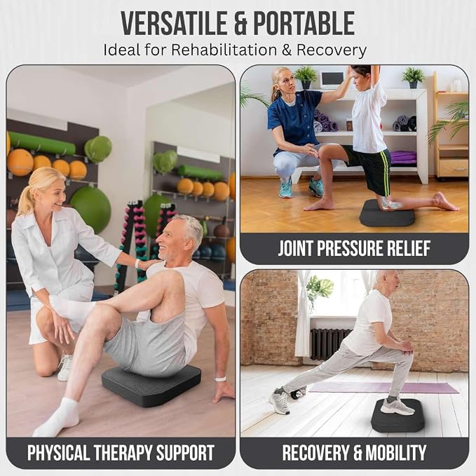 Balance Pad – Physical Therapy & Rehab, Non-Slip Stability Foam Pad for Injury Recovery, Balance Training and Ankle Strength
