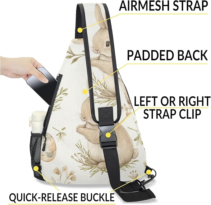 Pickleball Bag for Women Men Adjustable Crossbody Sling Backpack Hold Paddle Accessories