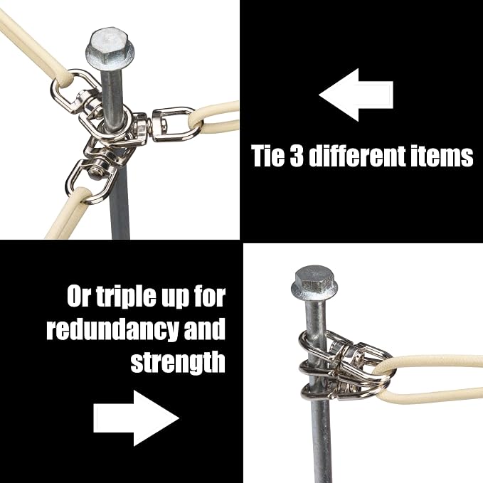 Earth Anchors - 24" Set of 2 Heavy Duty Ground Anchors - Screw in, Drill Bit Included - Ideal for Mobile Homes, Sheds, Swing Sets, Trees, Awnings & Canopies