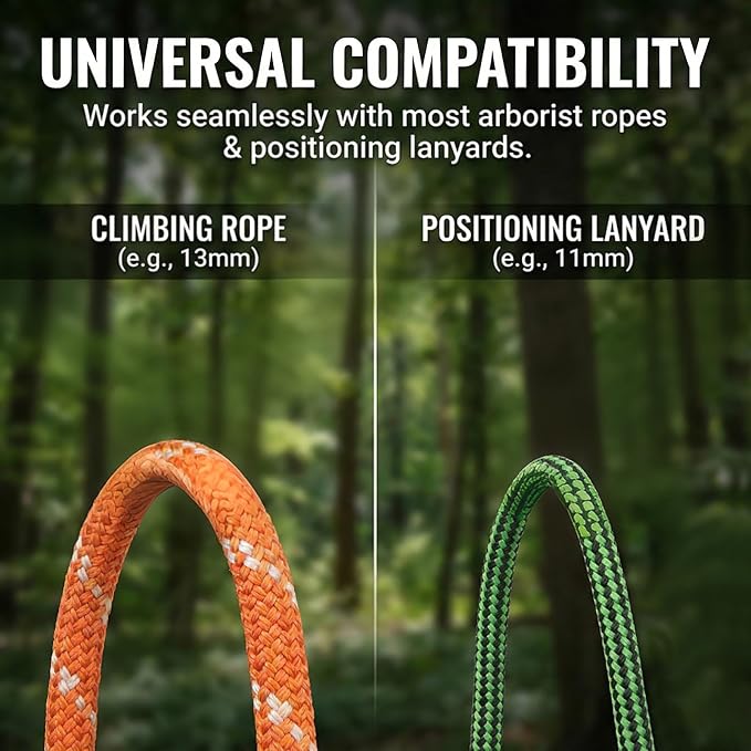 Tree Arborist Friction Saver Tree Climbing Cambium Saver Loop Belt Sling Retrievable Anchor 35.4 inch/43 inch