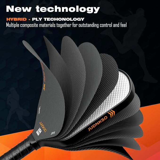 Carbon Fiber Pickleball Paddles USAPA Approved Raw Carbon Frosted