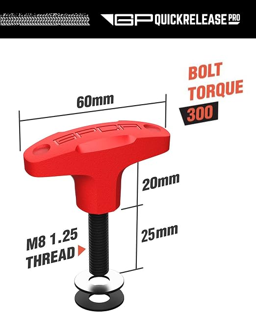 Quick-Release Tie Down GP Anchor/T-Handle Bolts Set, Tie Down Anchor for Fast Jeep Top Removal Lift, Heavy-Duty Tie Downs for Ford Bronco Models, Patented, No Screw Nuts, Red, 8 Packs - GPCA