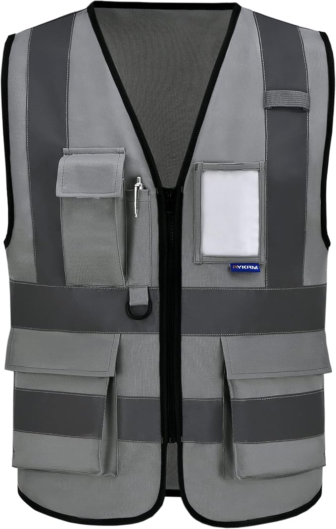 A-SAFETY grey reflective vest