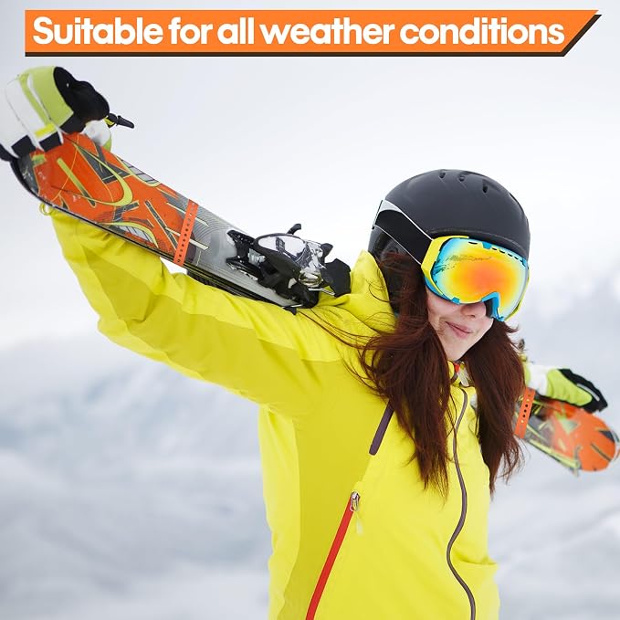 Blulu 8 Pack Reusable Industrial Straps 16" Length Reliable Tension Straps for Securing Bike Motor Gear -60 Lb. Working Load, Elastic Cable Ties for Welders Skis, Garden Hoses (Orange)