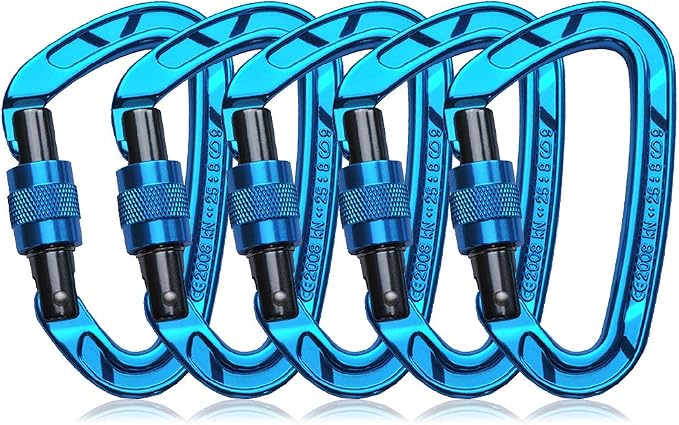 KAILAS Locking Carabiner CE Certified Oval Constructed Rock Climbing Mountaineering Rescure Standard Alumimun 25KN