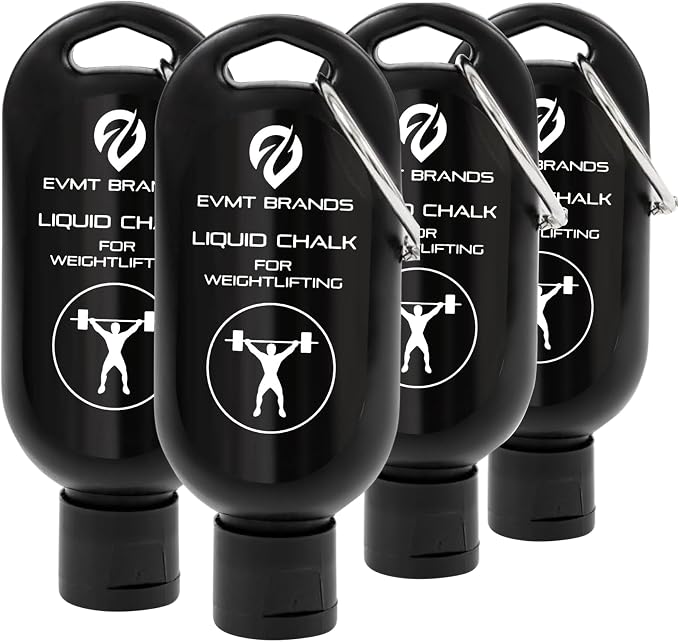 EVMT Brands Liquid Chalk, Mess Free Gym Chalk for Weightlifting, Gymnastics, Rock Climbing, Dancing. Sweat Resistant and Long Lasting for Stronger Grip.